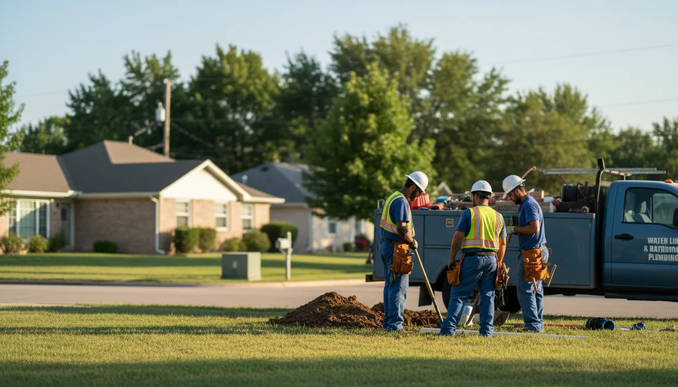 Residential water line and bathroom plumbing service in Lone Rock, IA